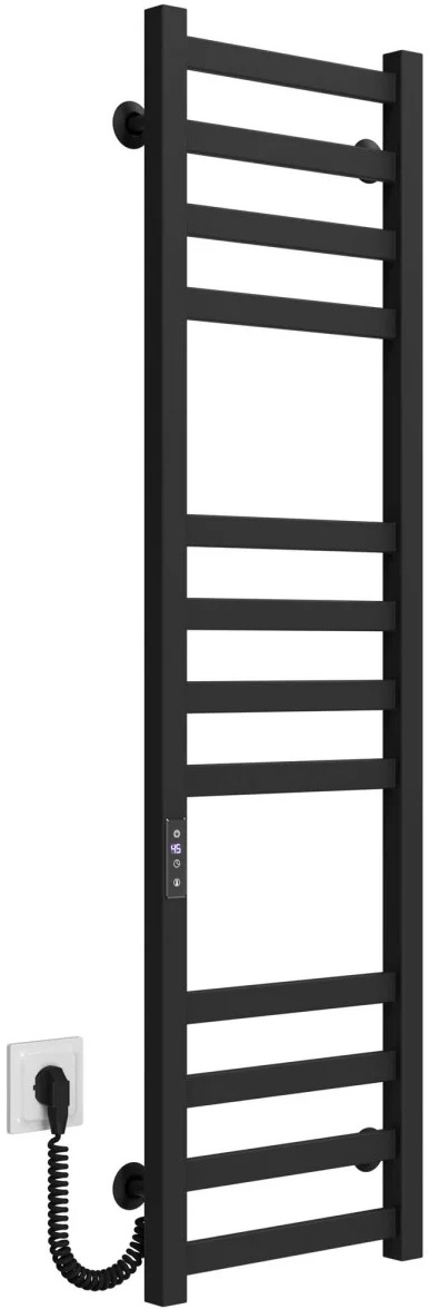 Полотенцесушитель Deffi Avast П12 400x1200, черный, JD04, левое подключение (B.AV.120.40.12.E.B.L.2) цена 8390 грн - фотография 2
