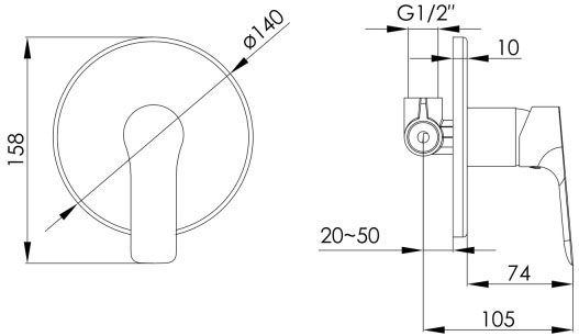 Imprese Kucera f04603410AB Габаритні розміри
