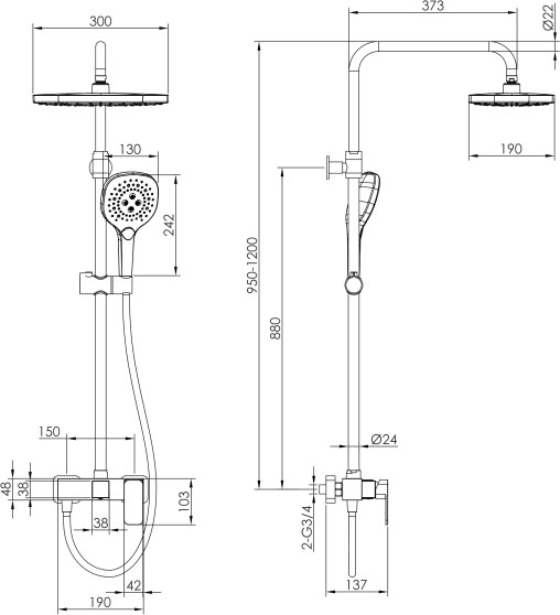 Imprese Bilovec t030S00901SP Габаритні розміри