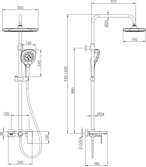 Imprese Bilovec t030B00901SP Габаритные размеры