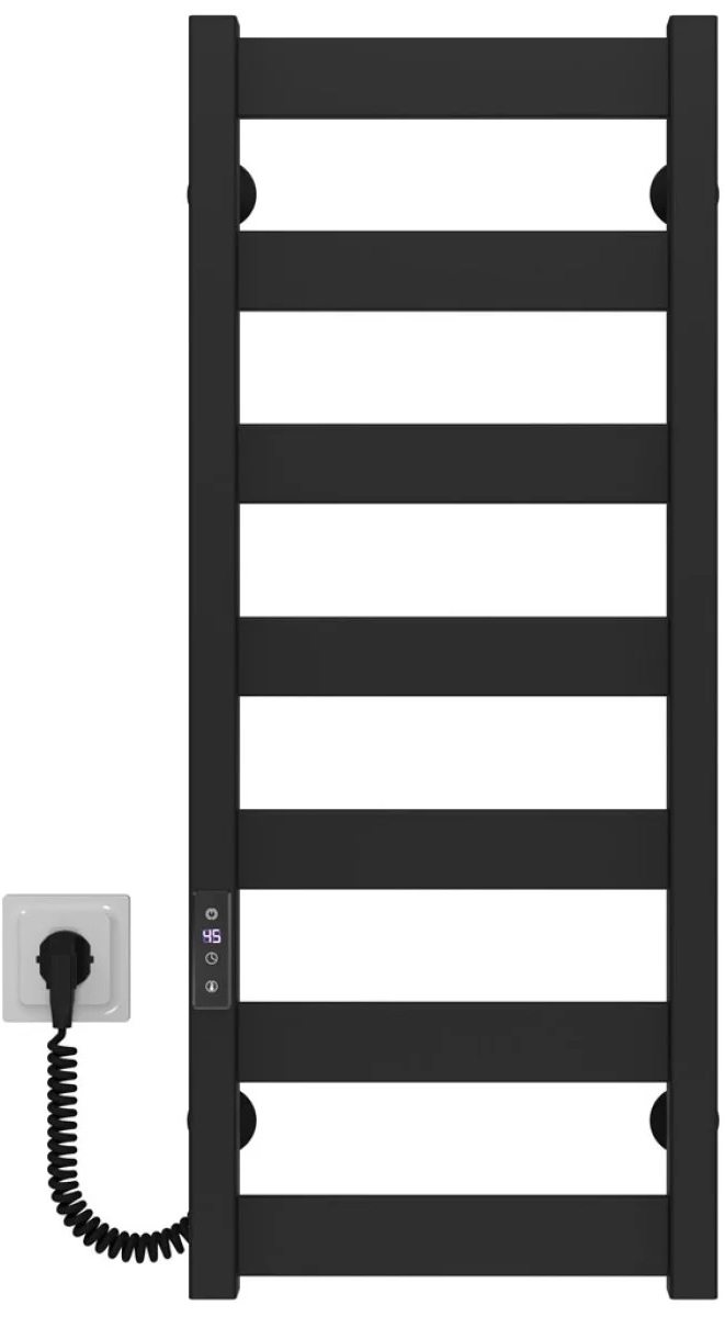 Рушникосушка Deffi Harmony П7 450x800, чорна, JD04, ліве підключення (B.HR.80.45.7.E.B.L.2)
