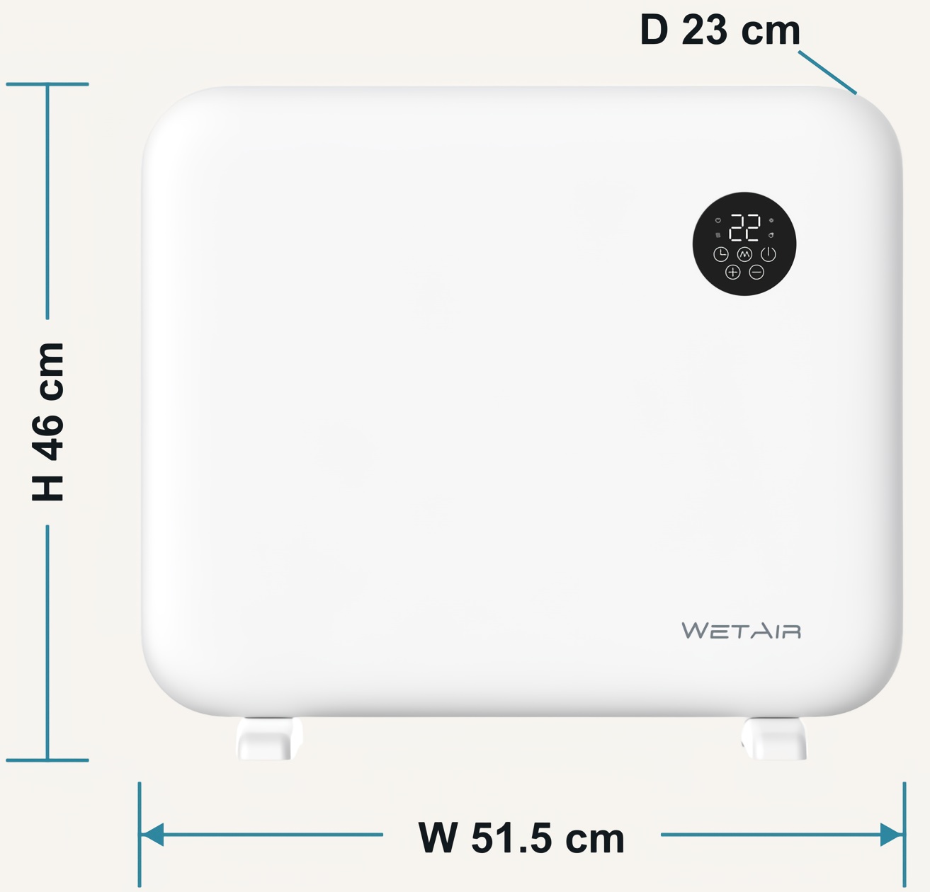 WetAir WCH-H1000L Габаритные размеры