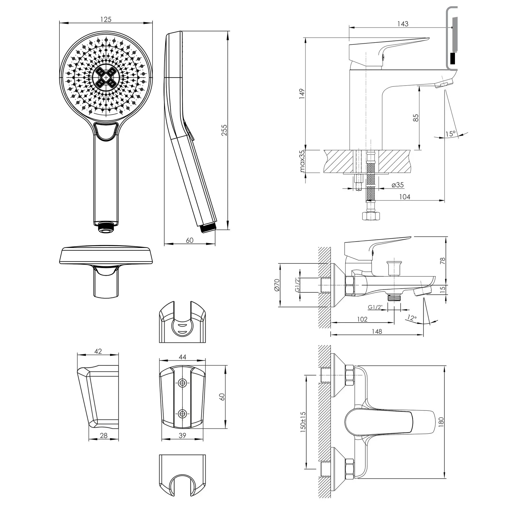 Imprese kit20082 Габаритные размеры