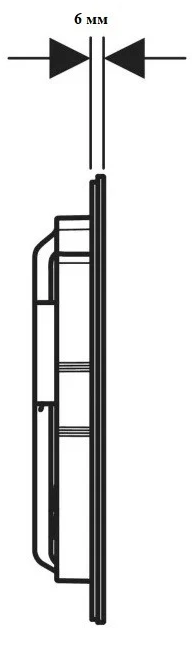 Geberit Sigma 40 Round 115.628.SJ.1 Габаритные размеры