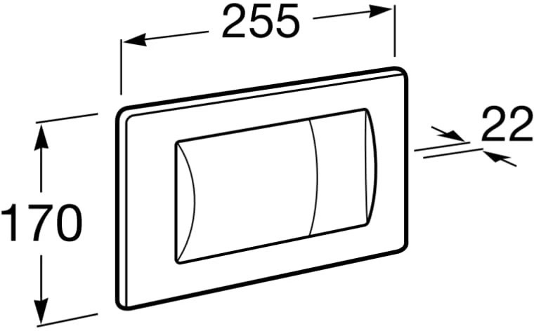Roca Active Chrome A8901160B1 Габаритні розміри