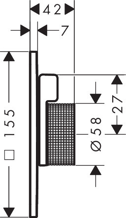 Axor Citterio C 49451820 Габаритные размеры