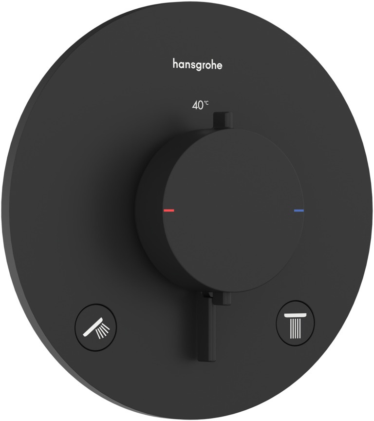 Смеситель с термостатом Hansgrohe Ecostat Comfort S Black Matt 33715670