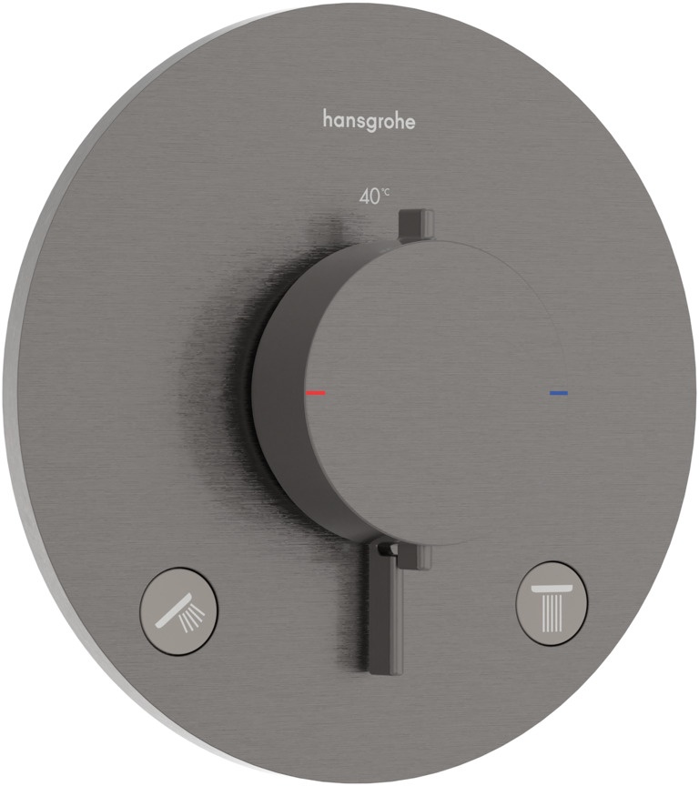 Смеситель с термостатом Hansgrohe Ecostat Comfort S Brushed Black Chrome 33715340