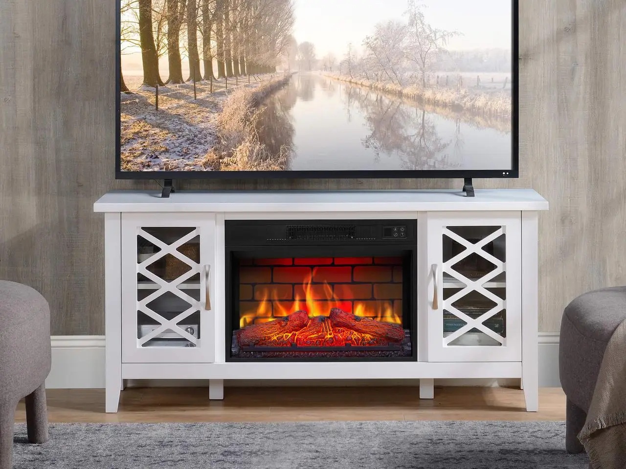 Камінокомплект ArtiFlame Odessa AF23BS білий відгуки - зображення 5