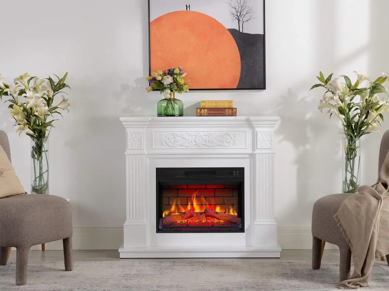 Камінокомплект ArtiFlame Toscana AF23BS білий відгуки - зображення 5