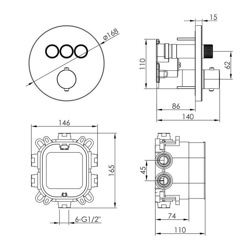 Imprese Kucera f04603410AI Габаритные размеры