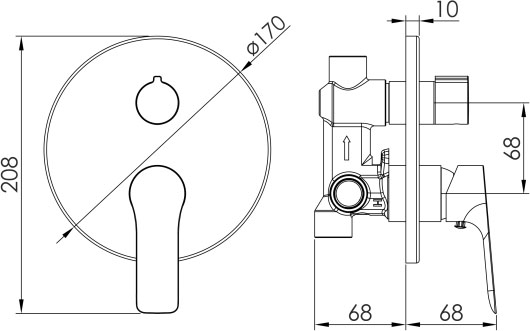 Imprese Kucera f04603401AA Габаритные размеры
