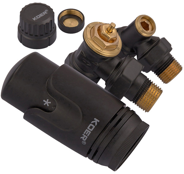 Комплект термостатичний Koer SET-24.Black - 1/2" (KR5283) ціна 820 грн - фотографія 2