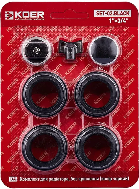 Монтажний комплект Koer SET-02.Black 3/4" (KR5186)
