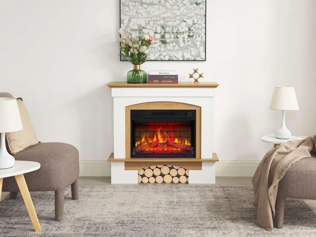 Каминокомплект ArtiFlame Woodley AF23BS белый/дуб серый инструкция - изображение 6