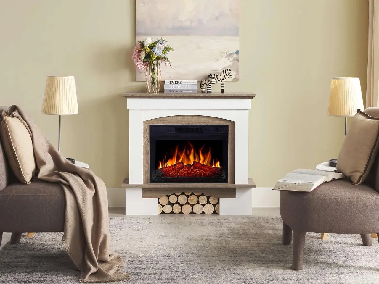 Каминокомплект ArtiFlame Woodley AF23S белый/дуб серый инструкция - изображение 6