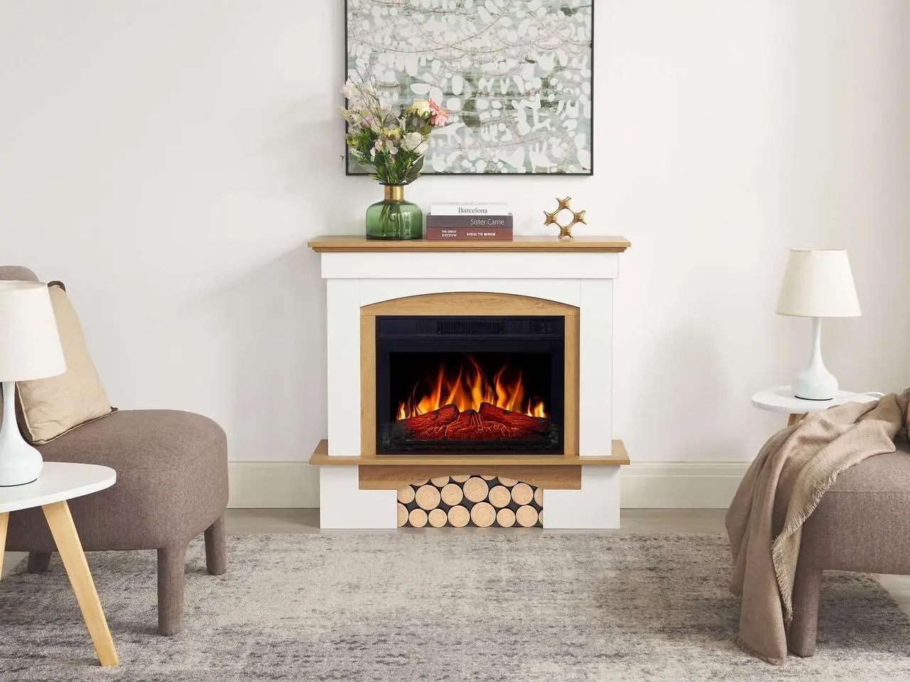 Каминокомплект ArtiFlame Woodley AF23S белый/дуб натуральный инструкция - изображение 6