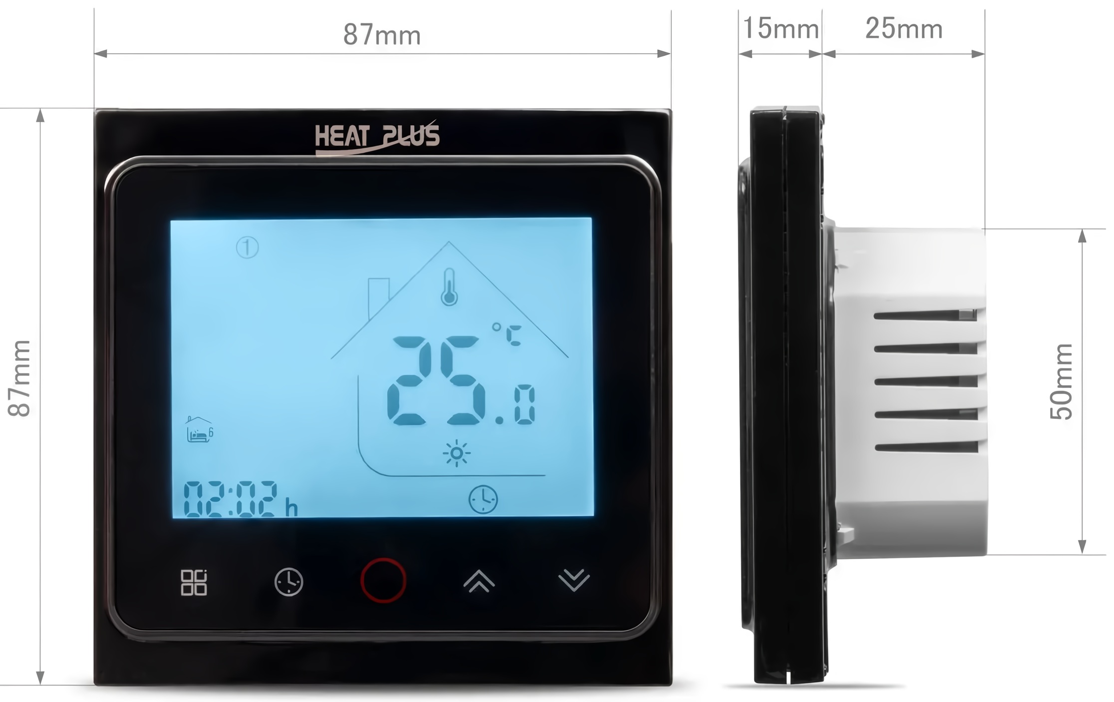 Heat Plus BHT-002 Black Габаритные размеры