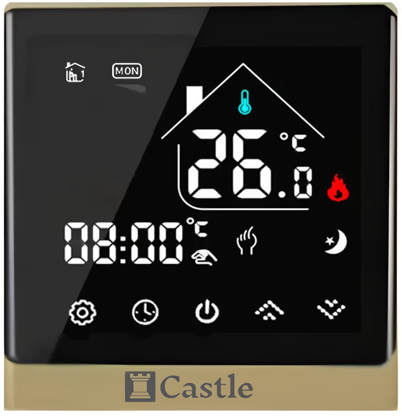 Терморегулятор Castle AC8400H, золотий
