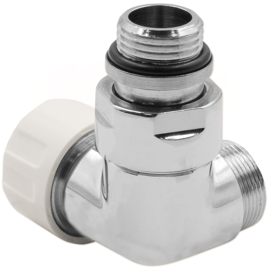 Термостатичний клапан трьохосьовий Carlo Poletti Corner 1/2" x 24-19 DX, Chrome (V75111BDX) ціна 3658 грн - фотографія 2
