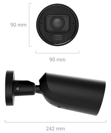 Ajax BulletCam HLVF (8 Mp) Black (00126278) Габаритні розміри