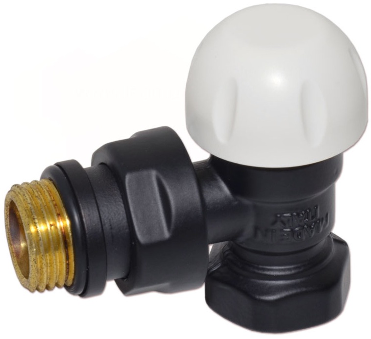 Термостатический клапан Carlo Poletti First Thermo 1/2" x 1/2", Black Matte (V141310EFS9005O)
