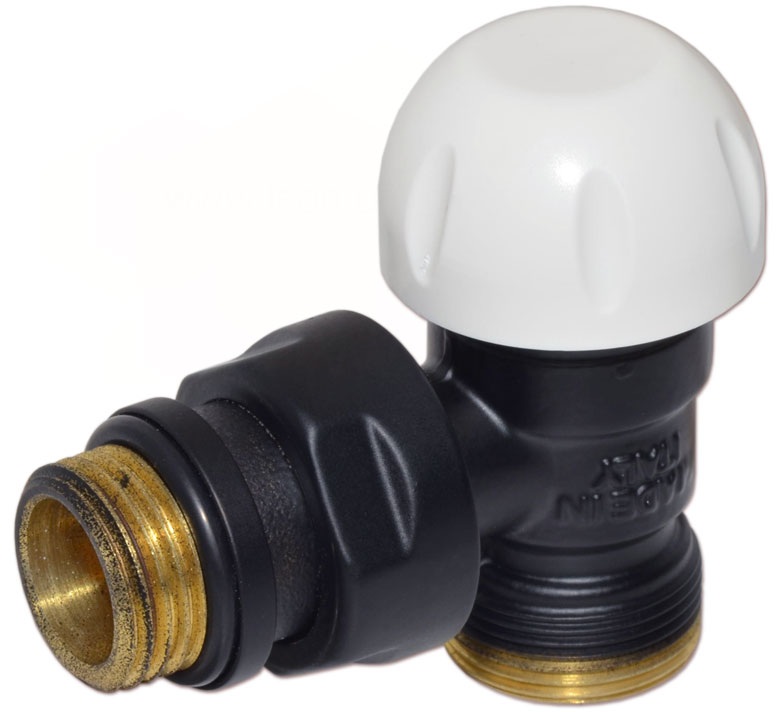 Термостатический клапан Carlo Poletti First Thermo 1/2" x 24-19, Black Matte (V141111EFS9005O)