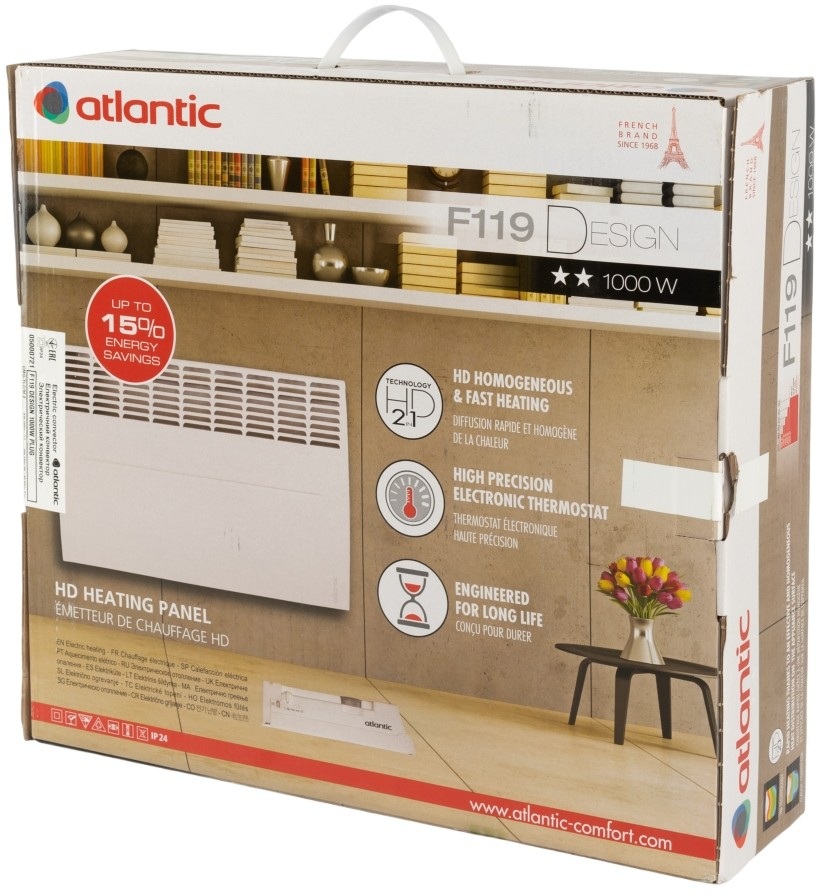 Электрический конвектор Atlantic F119 CMG TLC/M2 1000W с комплектом подставок (157063) внешний вид - фото 9