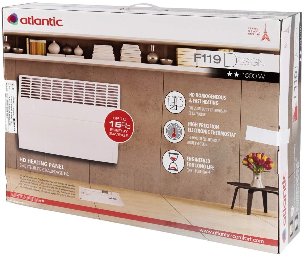 Электрический конвектор Atlantic F119 CMG TLC/M2 1500W с комплектом подставок (157064) внешний вид - фото 9