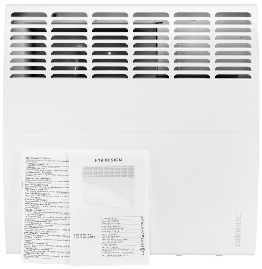 Электрический конвектор Atlantic F19 CEG BL-Meca/M2 1000W с комплектом подставок (157058) обзор - фото 8