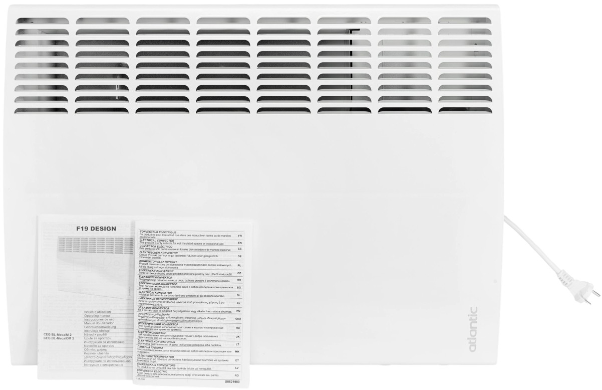Электрический конвектор Atlantic F19 CEG BL-Meca/M2 1500W с комплектом подставок (157059) обзор - фото 8
