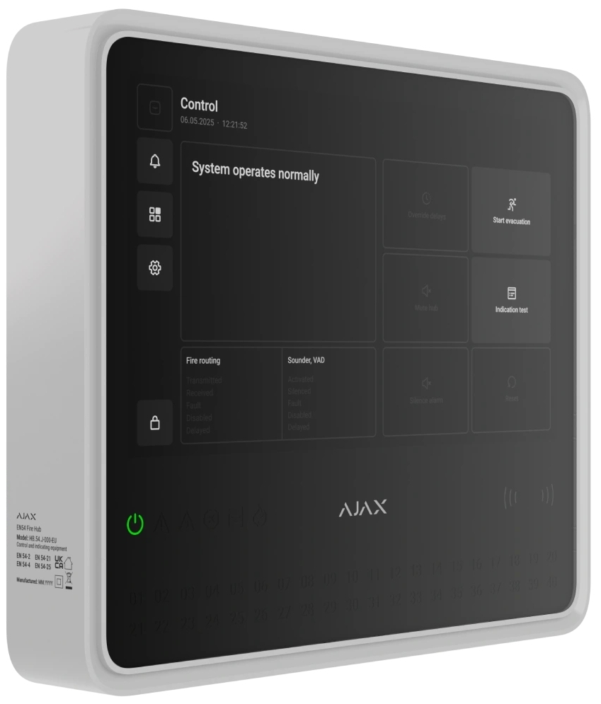 Пожарная централь Ajax EN54 Fire Hub Jeweller White (00125732) цена 29999 грн - фотография 2