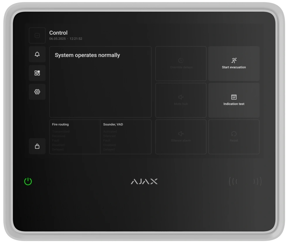 Пожарная централь Ajax EN54 Fire Hub Jeweller White (00125732)