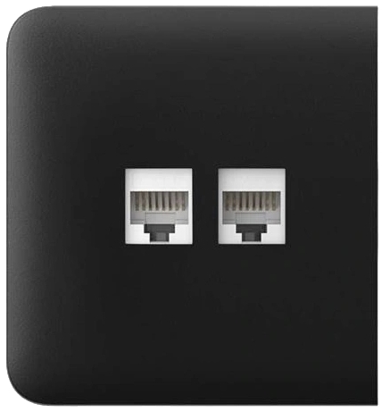 Бічна панель для вбудованої інтернет-розетки Ajax SideCover (LAN) Black (00126212)