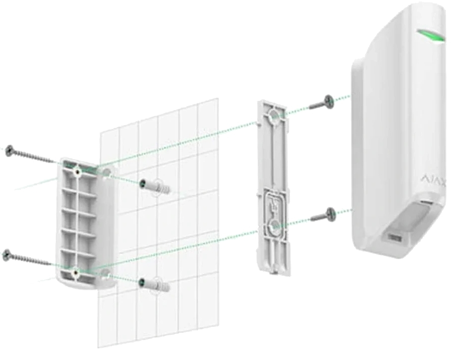 Крепежная панель Ajax Smartbracket для MotionProtect Curtain White (00009640)