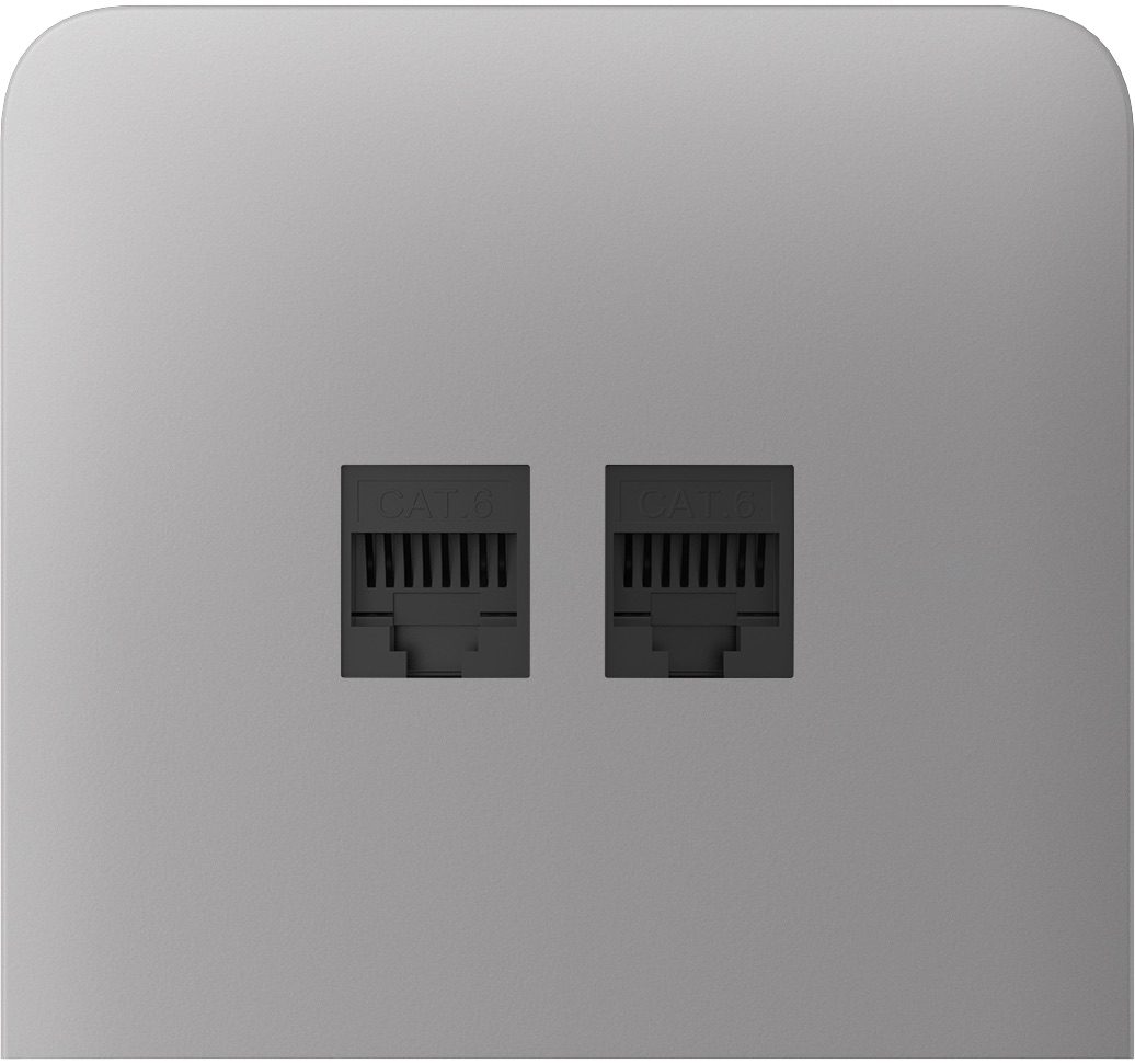 Лицевая панель для интернет-розетки Ajax SideCover (LAN) vertical Fog (00126224)