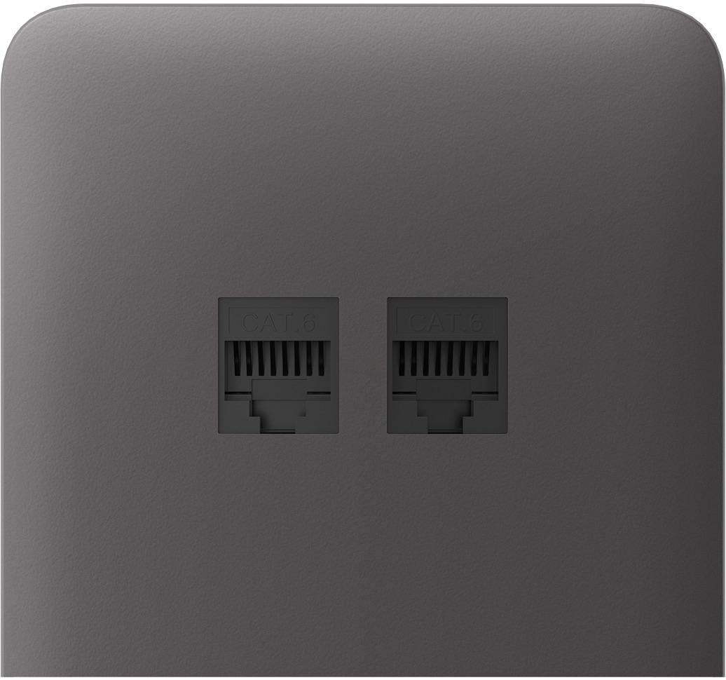 Боковая панель для встроенной интернет-розетки Ajax SideCover (LAN) vertical Grey (00126222)
