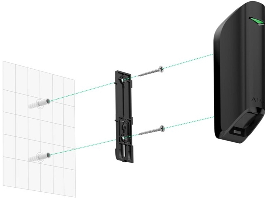Кріпильна панель Ajax SmartBracket для MotionProtect Curtain Black (00021673)