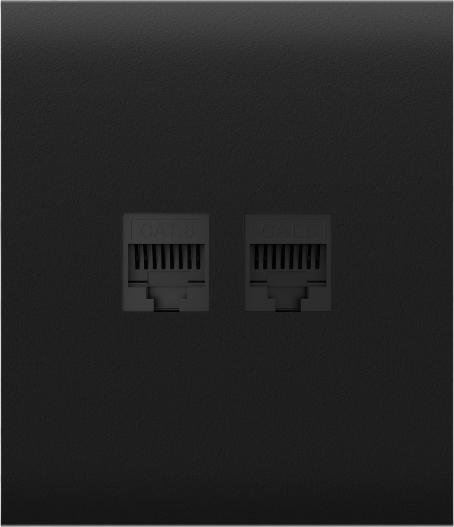 Лицевая панель для интернет-розетки Ajax CenterCover (LAN) Black (000126196)