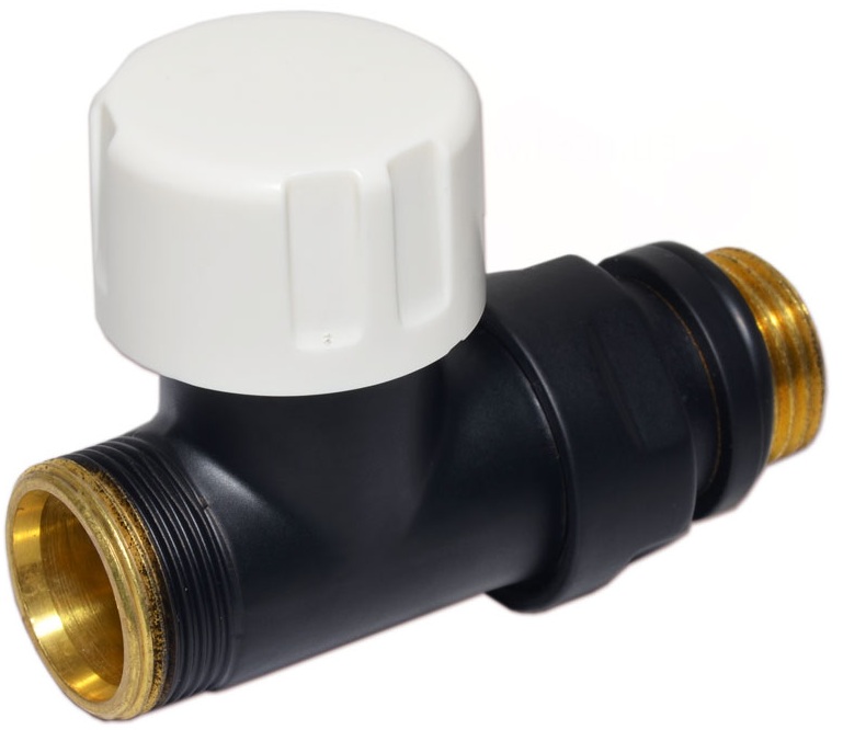 Термостатический клапан Carlo Poletti Compact Thermo V1 1/2" x 24-19, Black Matte (V151511EFS9005O)