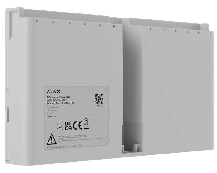 в продаже Аккумулятор Ajax EN54 Internal Battery 24h, Li-ion, White для Fire Hub/Fire ReX (000127876) - фото 3