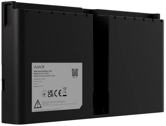 Ajax EN54 Internal Battery 72h, Li-ion, Black для Fire Hub/Fire ReX (000127879)