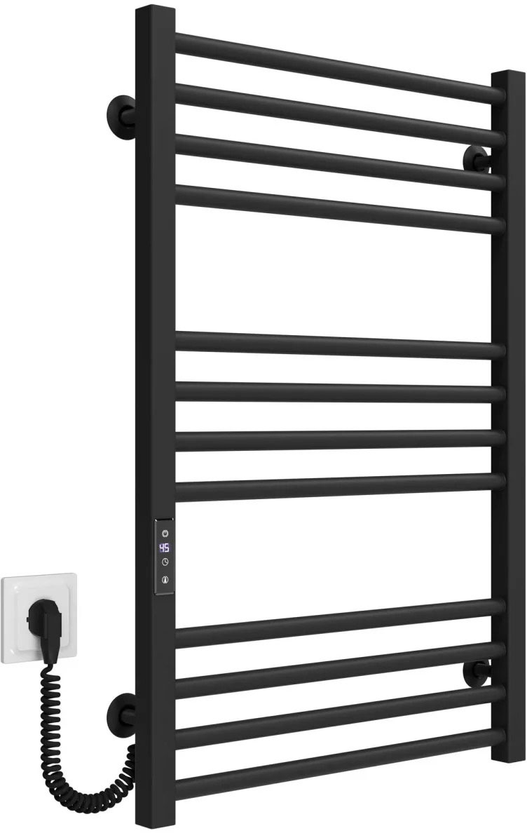 Полотенцесушитель Deffi Lima П12 500x800, Черный, JD04, Левое подключение (A.LI.80.50.12.E.B.L.2) цена 11990 грн - фотография 2