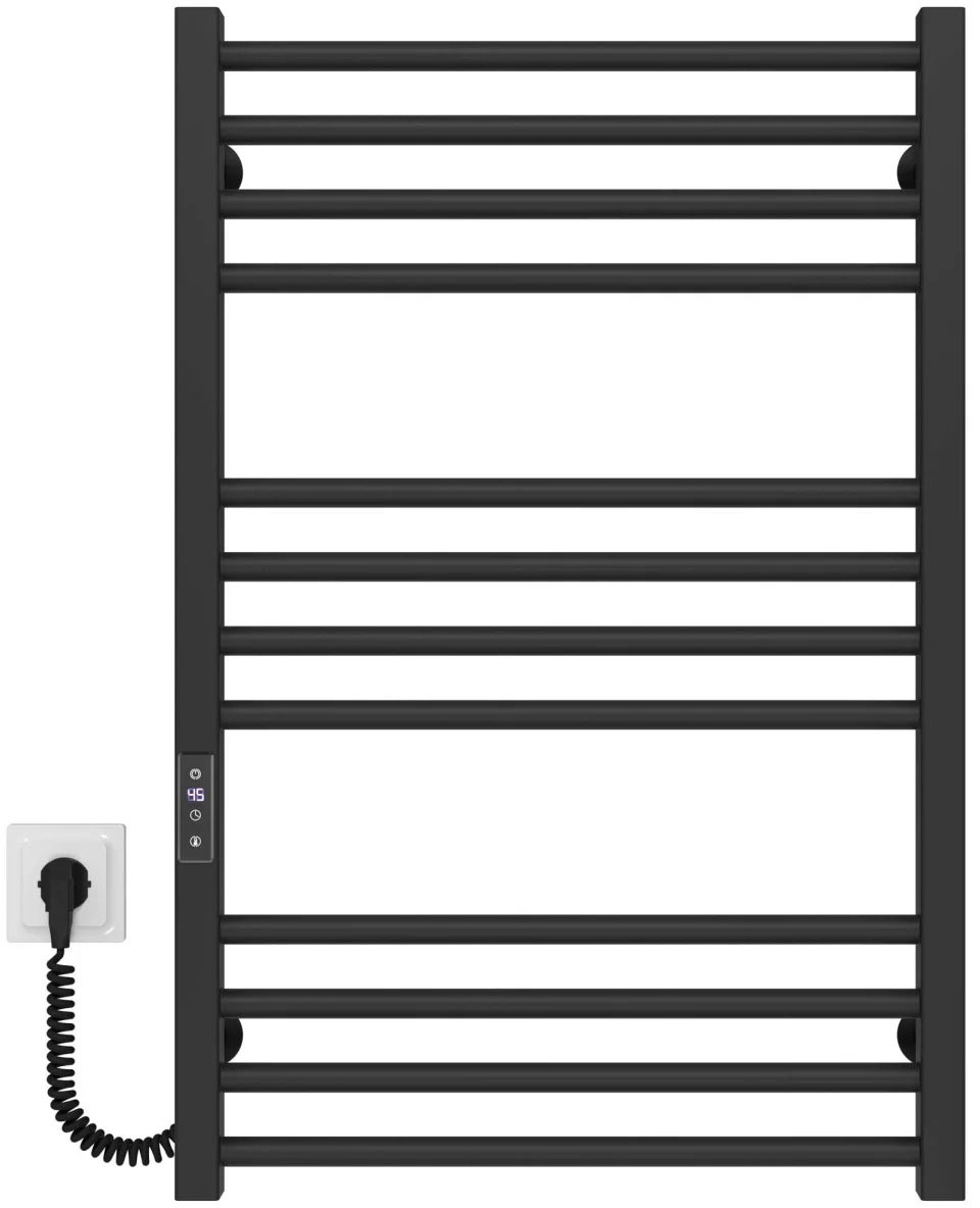 Полотенцесушитель Deffi Lima П12 500x800, Черный, JD04, Левое подключение (A.LI.80.50.12.E.B.L.2)