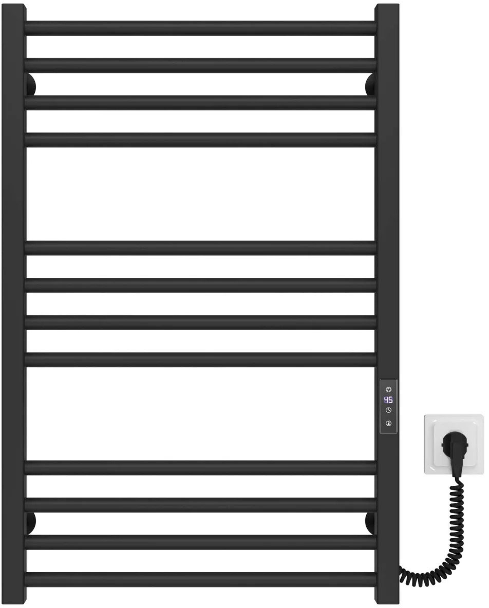Полотенцесушитель Deffi Lima П12 500x800, Черный, JD04, Правое подключение (A.LI.80.50.12.E.B.R.2)