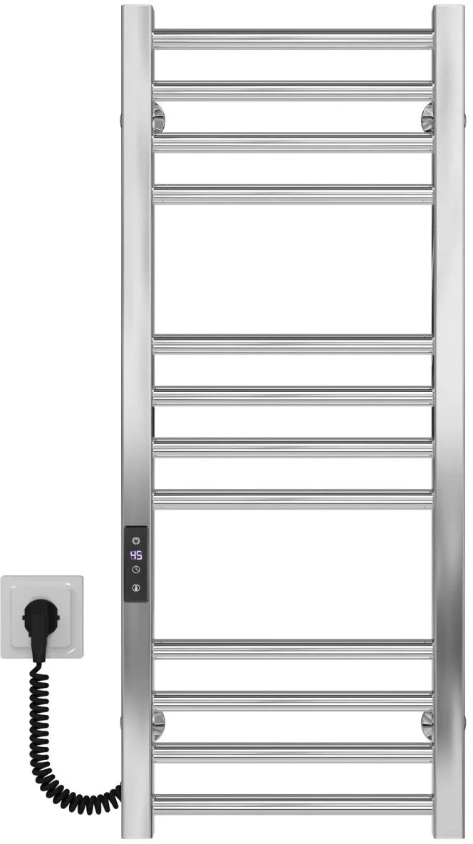 Полотенцесушитель Deffi Lima П12 400x800, Хром, JD04, Левое подключение (A.LI.80.40.12.E.C.L.2)