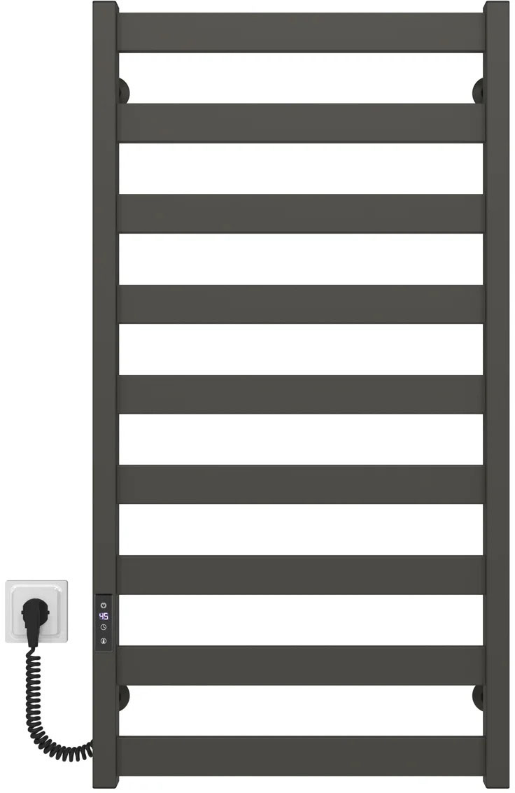 Полотенцесушитель Deffi Harmony ЧФ П9 500*1000 Е Графит, JD04, Левое подключение (B.HR.100.50.9.E.G.L.2)