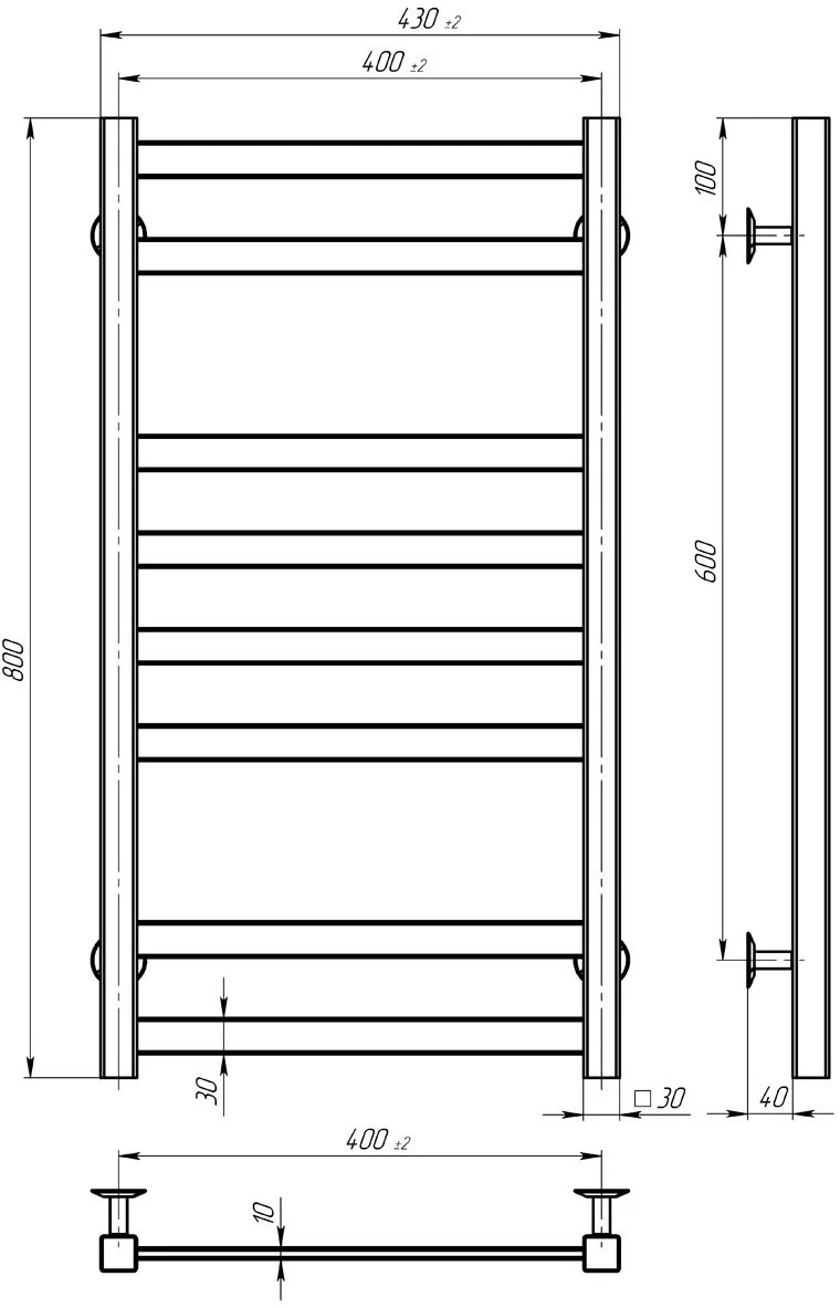Deffi Avast ЧФ П8 400*800 Е Белый, WD04, Правое подключение (B.AV.80.40.8.E.W.R.4) Габаритные размеры