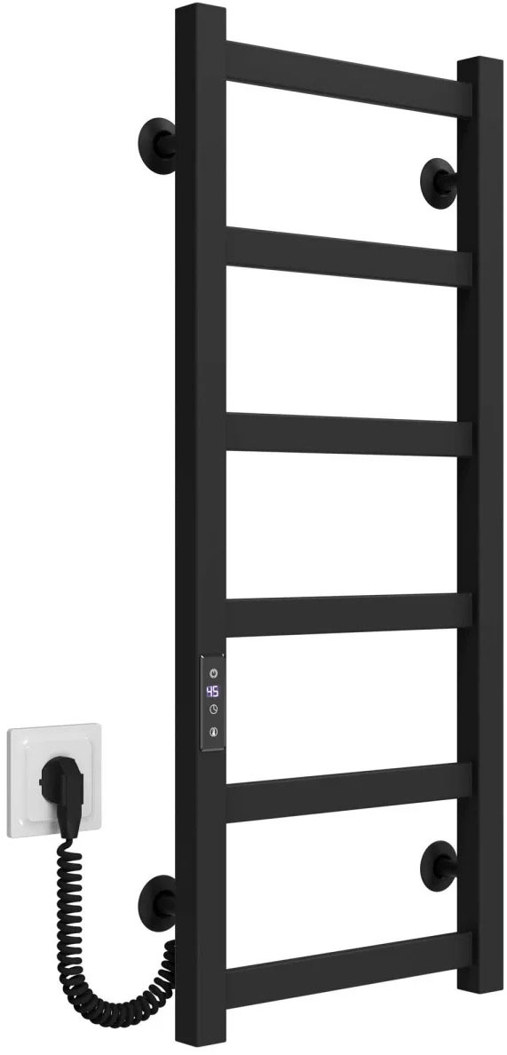 Полотенцесушитель Deffi Avast ЧФ П6 400*800 Е Черный, JD04, Левое подключение (B.AV.80.40.6.E.B.L.2) цена 6920 грн - фотография 2