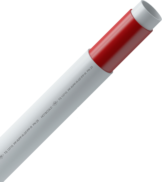 Труба Aquapa PP-R Fiberglass PN20 Ø63x8,6 мм (FR-01BR-DGF-630020)